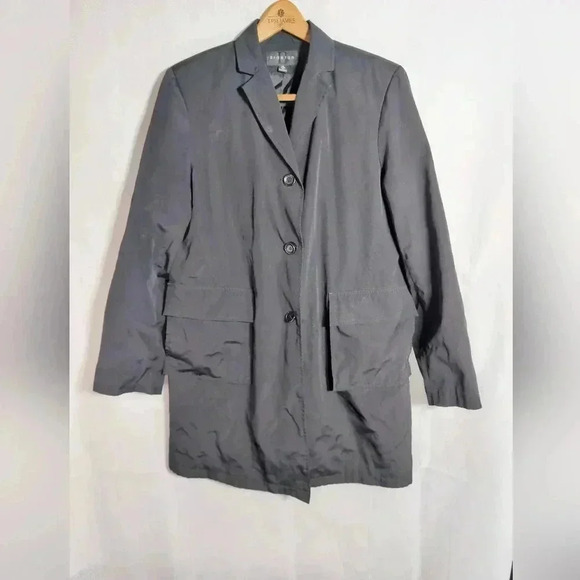 Black 3/4 length All weather nylon jacket by Braetan sz M - Picture 2 of 6